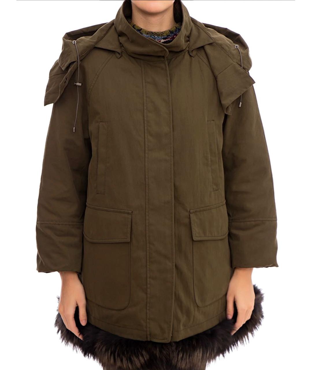 WEEKEND MAX MARA Хаки хлопковая парка, фото 7