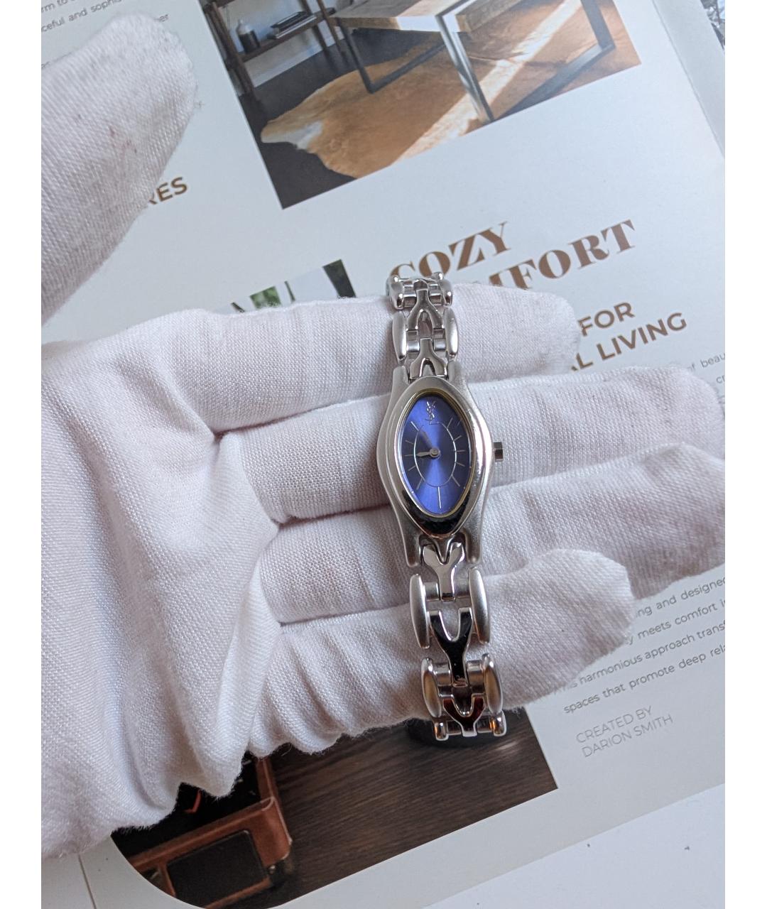 SAINT LAURENT Серебряные часы, фото 7