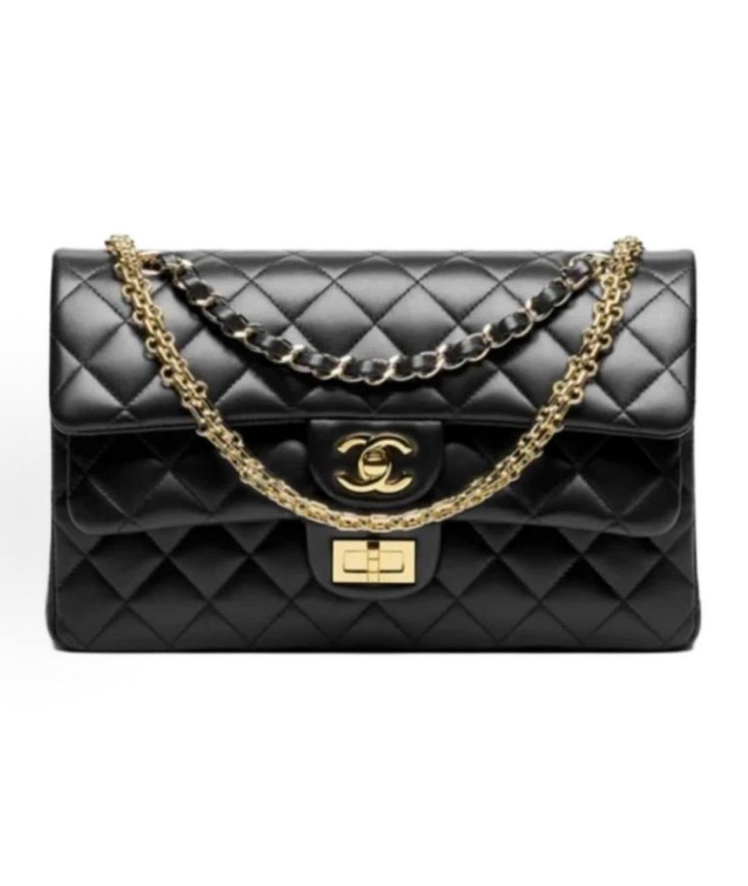 CHANEL Черная кожаная сумка с короткими ручками, фото 1