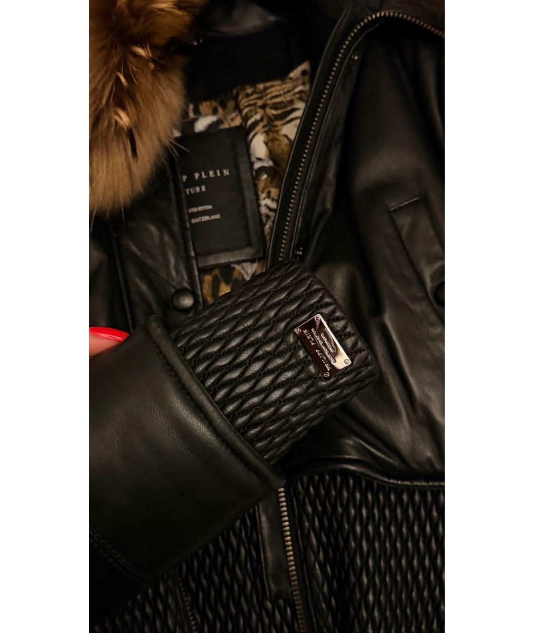 PHILIPP PLEIN Черная кожаная куртка, фото 6