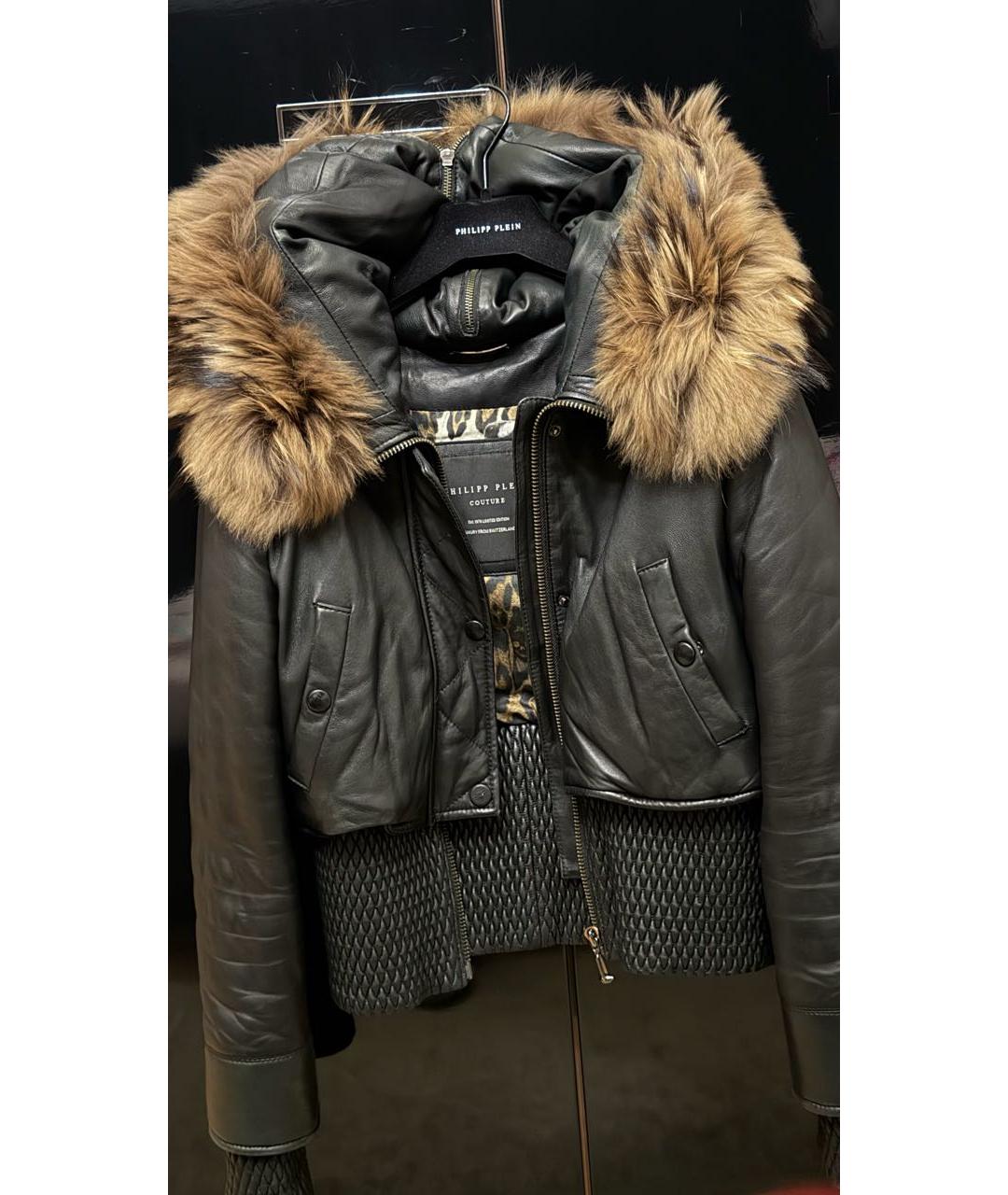 PHILIPP PLEIN Черная кожаная куртка, фото 8