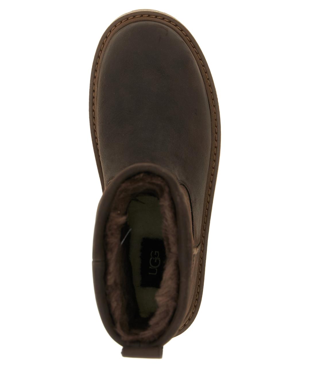 UGG Коричневые кожаные высокие ботинки, фото 4