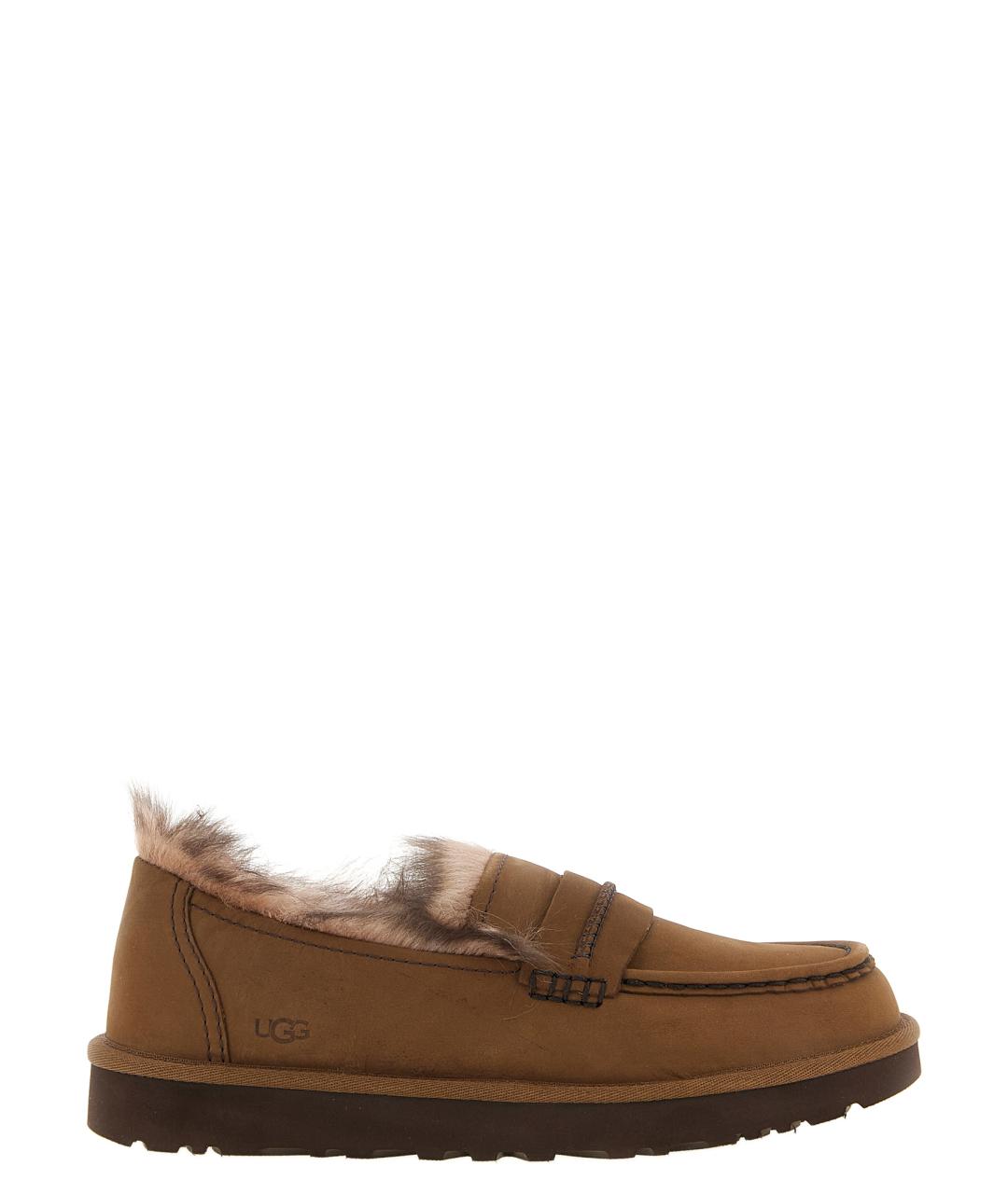 UGG Коричневые кожаные лоферы, фото 1