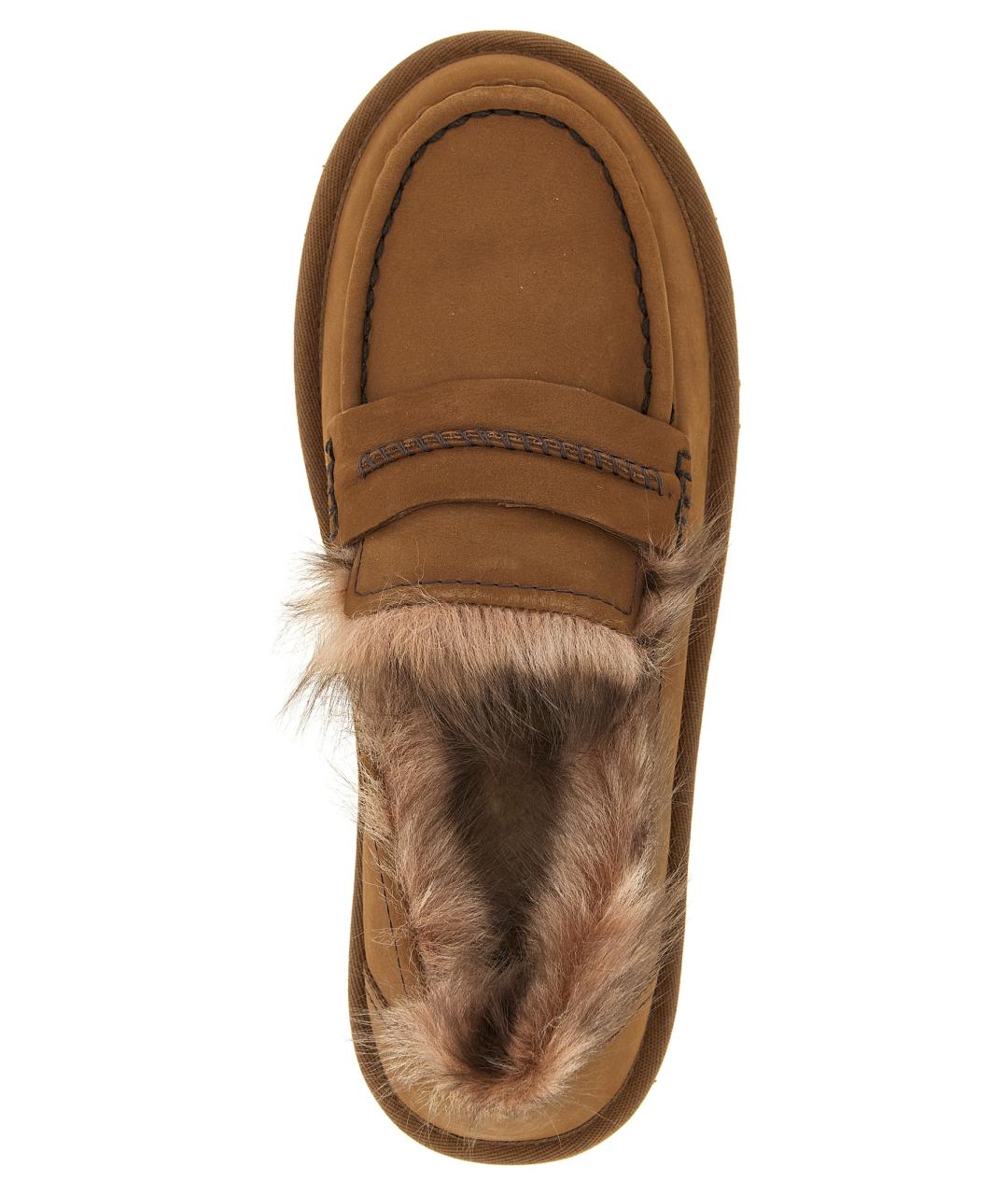 UGG Коричневые кожаные лоферы, фото 4