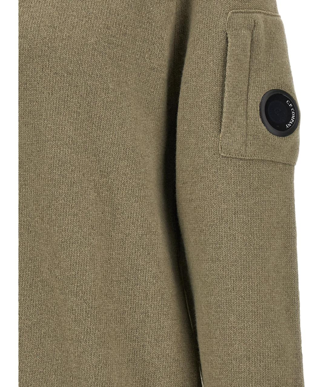 CP COMPANY Зеленый шерстяной джемпер / свитер, фото 4