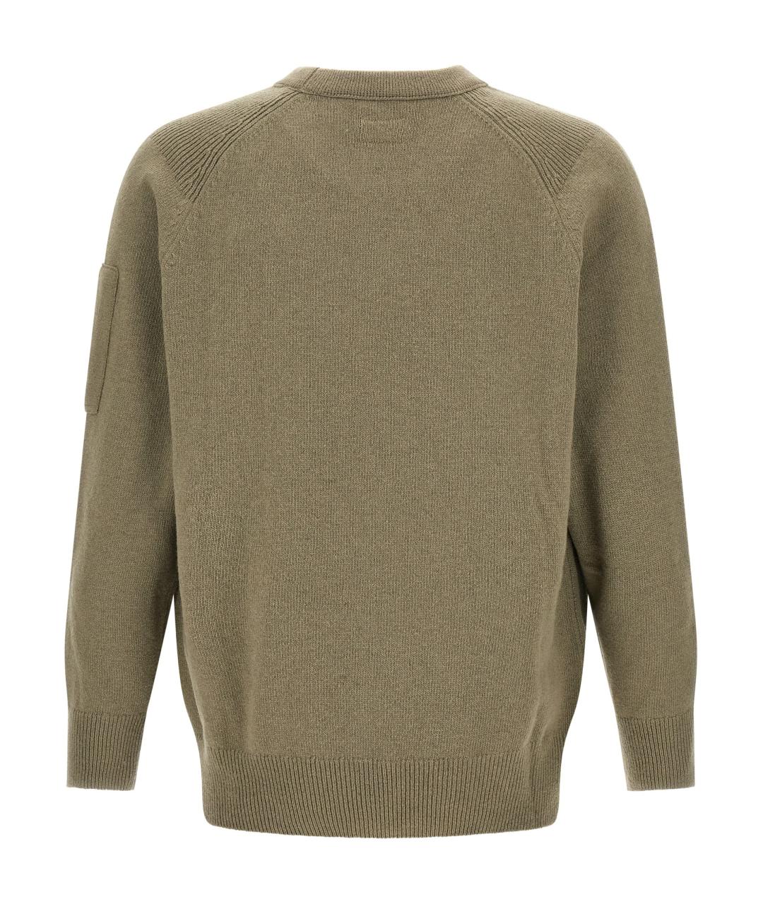 CP COMPANY Зеленый шерстяной джемпер / свитер, фото 2