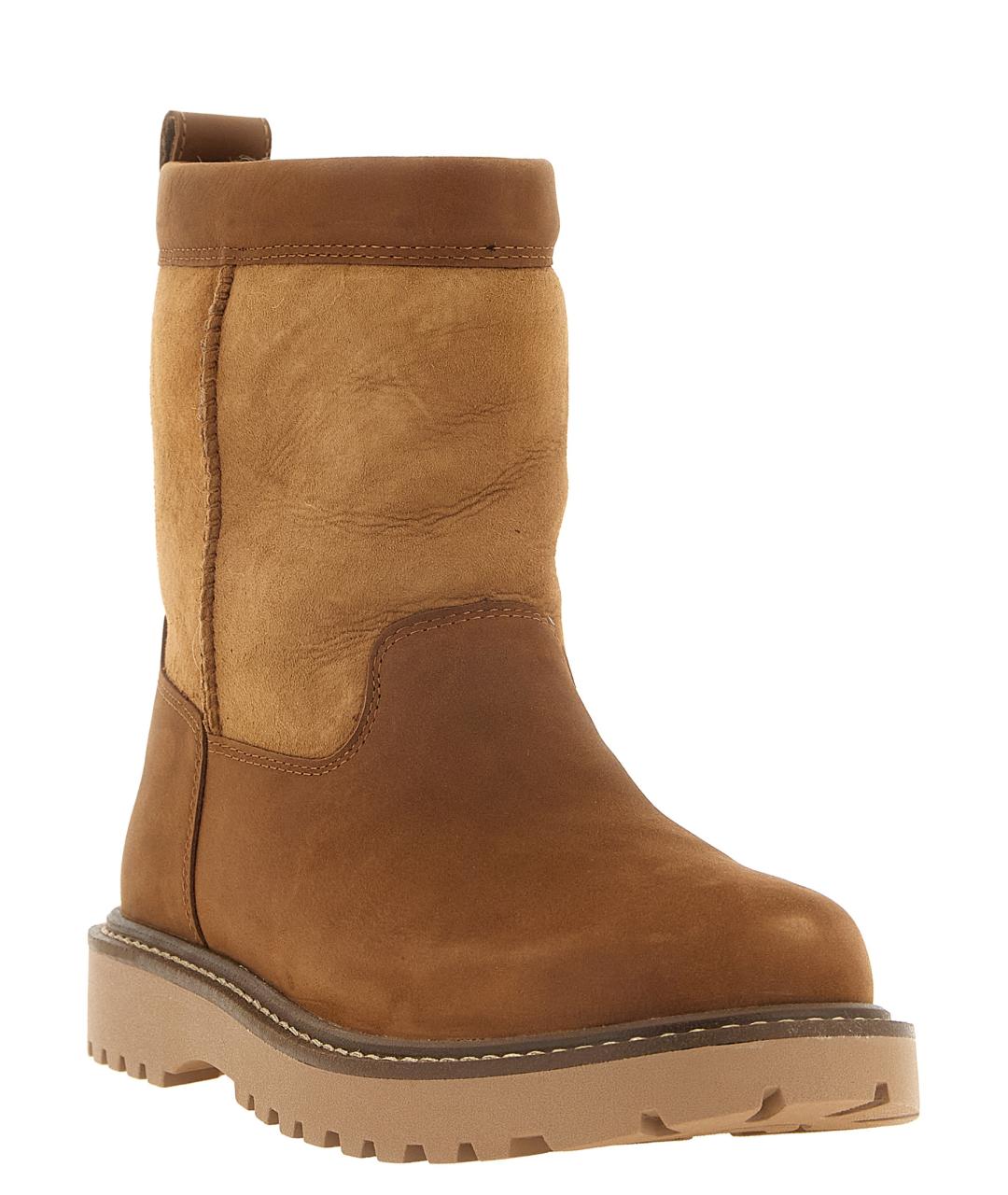 UGG Бежевые кожаные высокие ботинки, фото 2