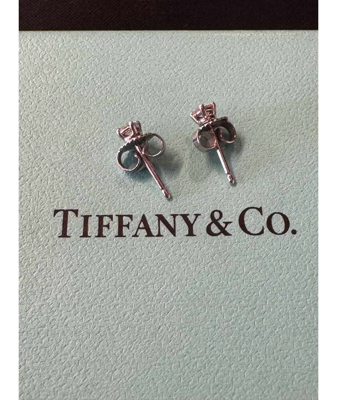 TIFFANY&CO Серебряные платиновые серьги, фото 2