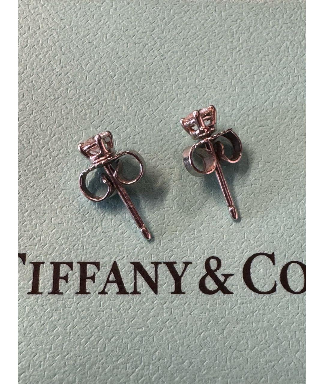 TIFFANY&CO Серебряные платиновые серьги, фото 6