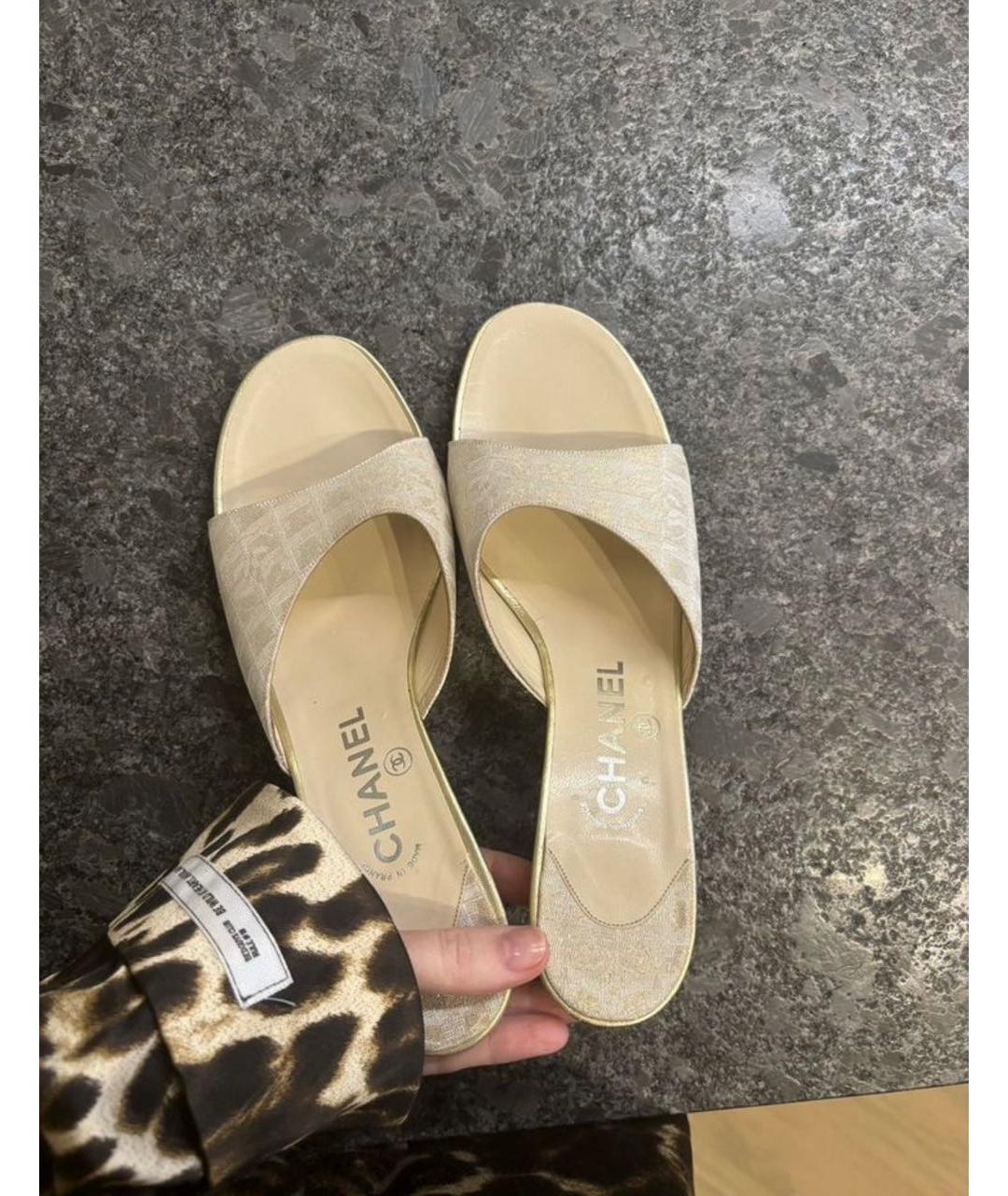CHANEL Бежевые мюли, фото 2