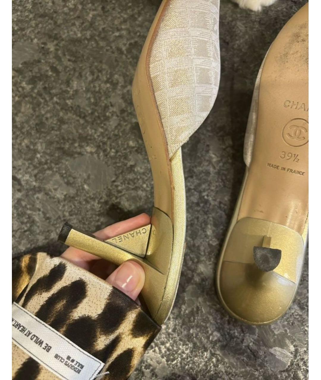 CHANEL Бежевые мюли, фото 4