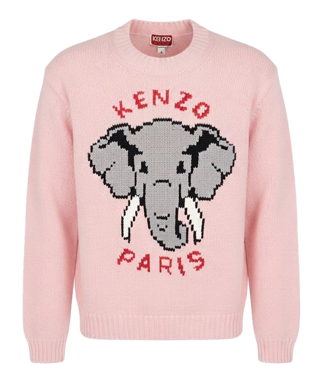 KENZO Розовый шерстяной джемпер / свитер, фото 1