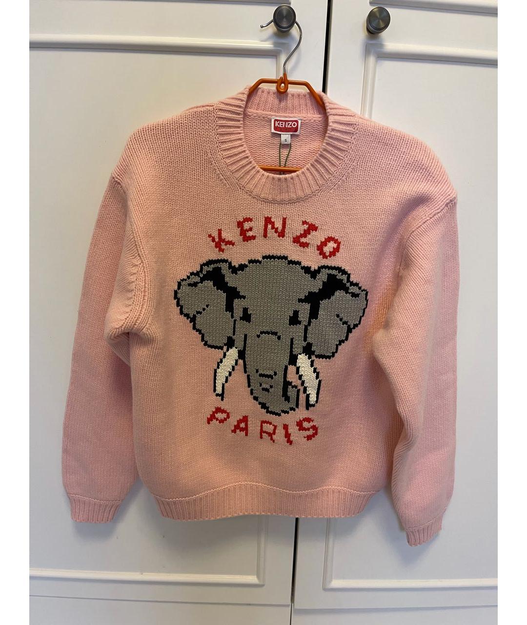 KENZO Розовый шерстяной джемпер / свитер, фото 8