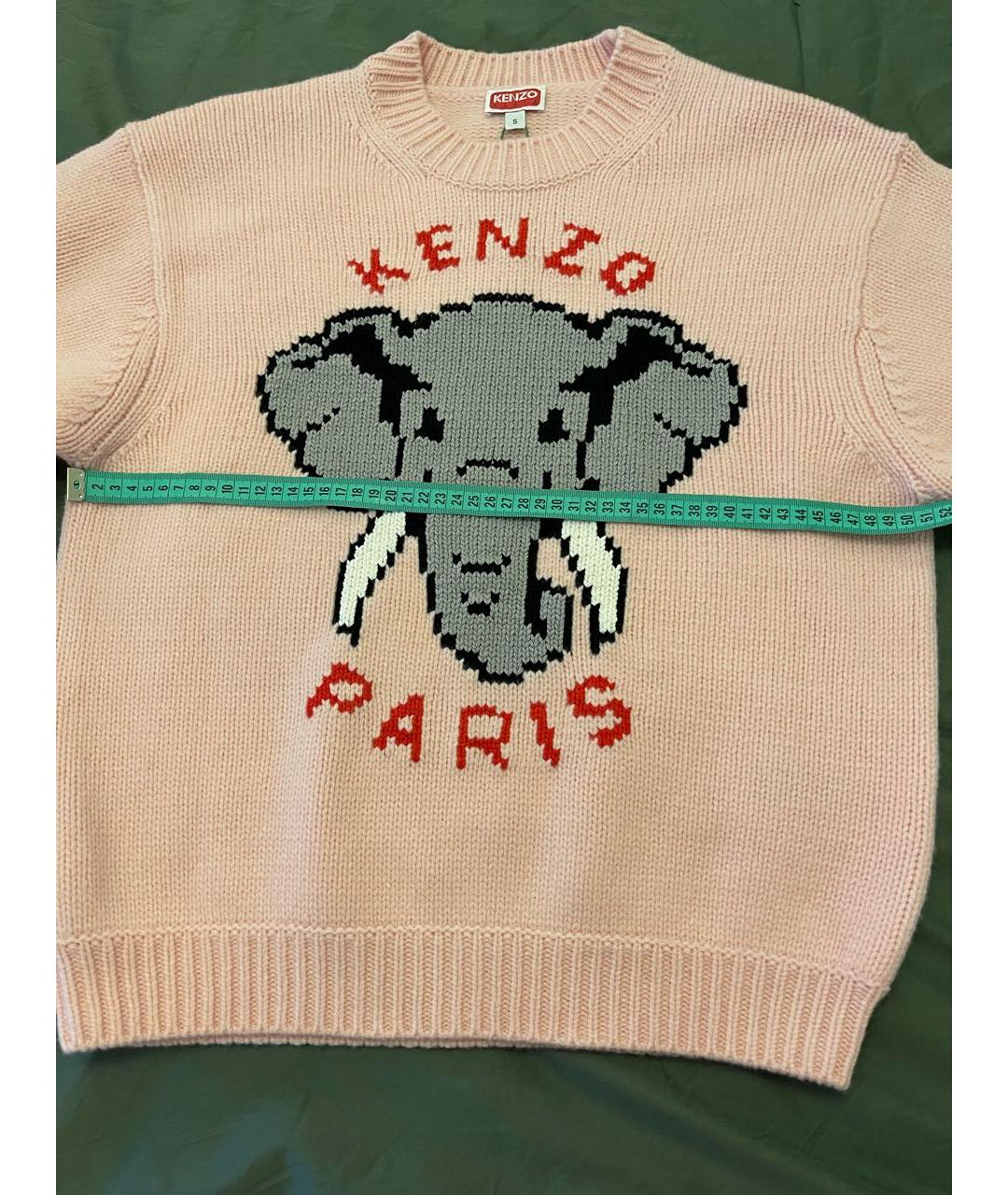 KENZO Розовый шерстяной джемпер / свитер, фото 7