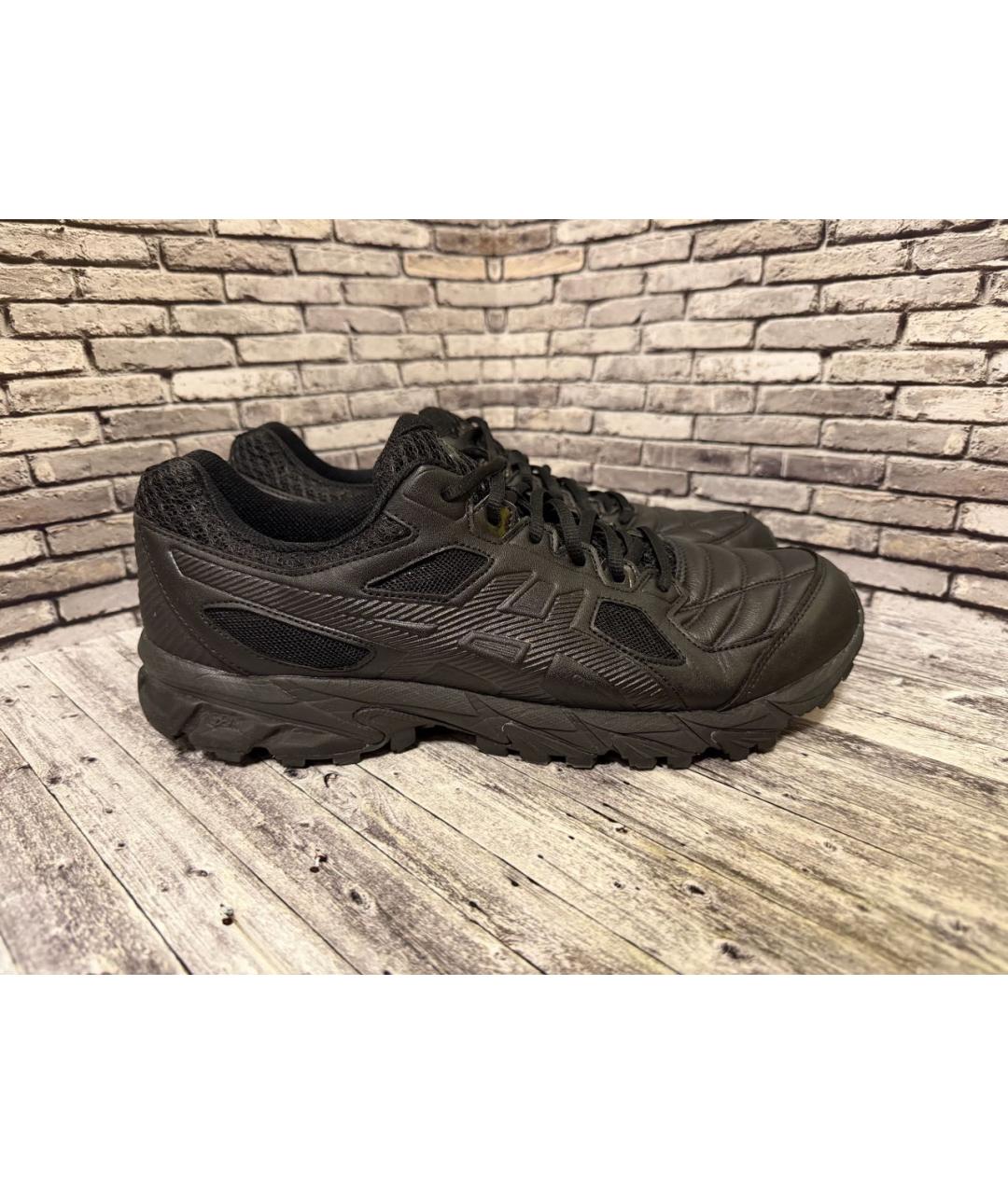 ASICS Черные кожаные низкие кроссовки / кеды, фото 7