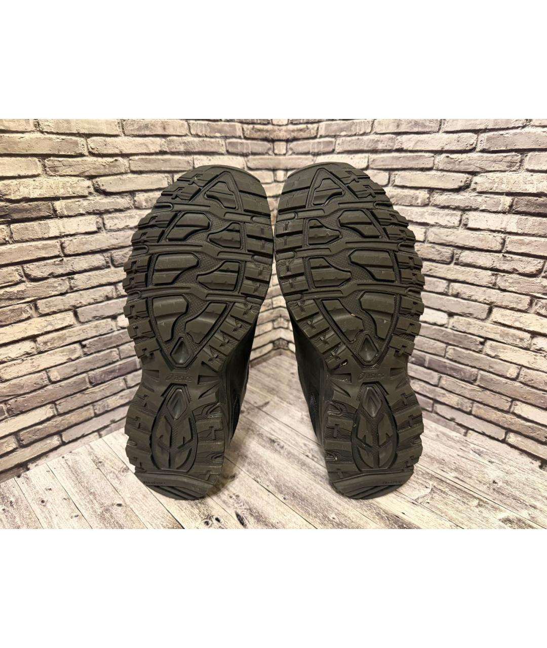 ASICS Черные кожаные низкие кроссовки / кеды, фото 3