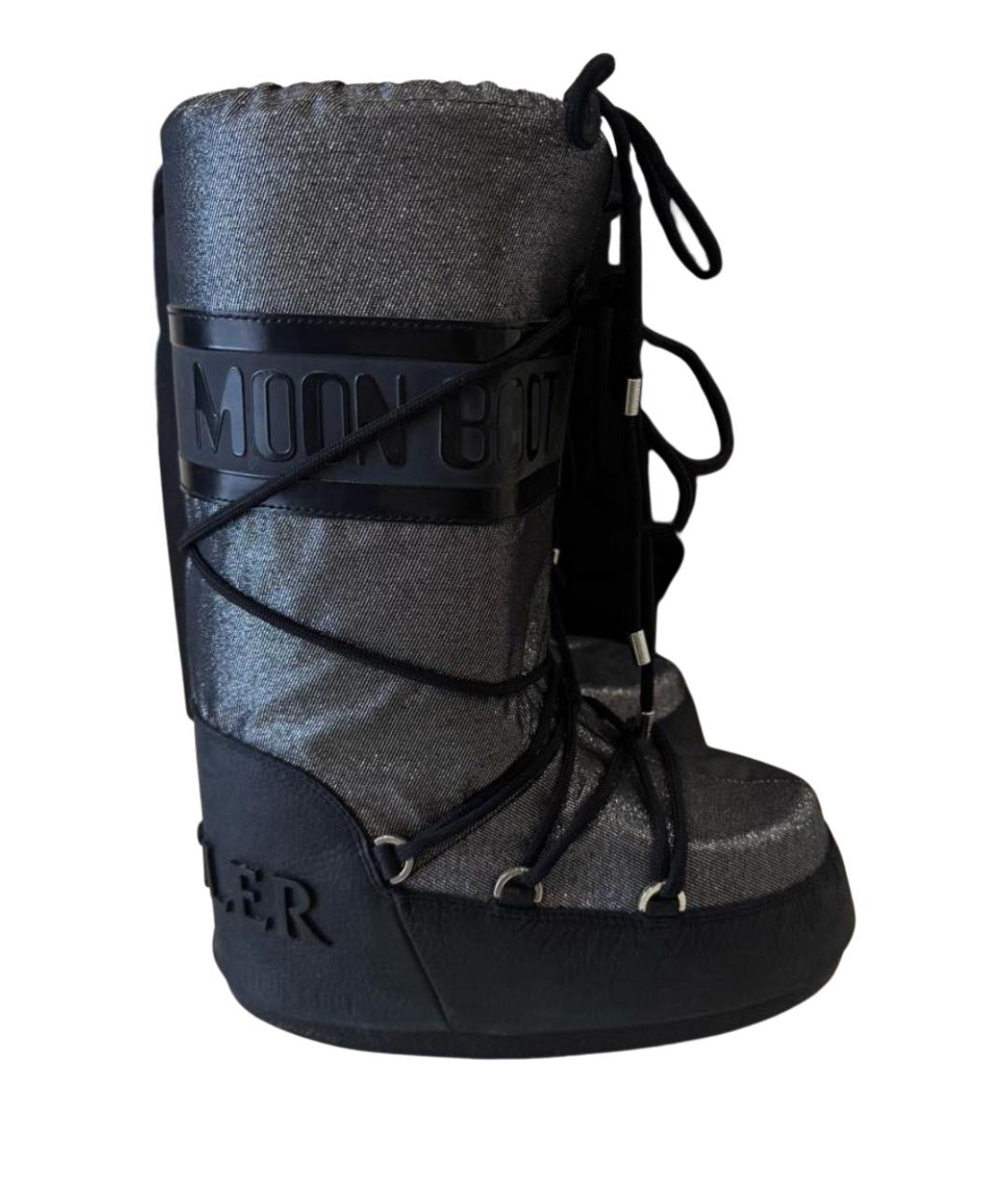 MONCLER Антрацитовые сапоги, фото 1