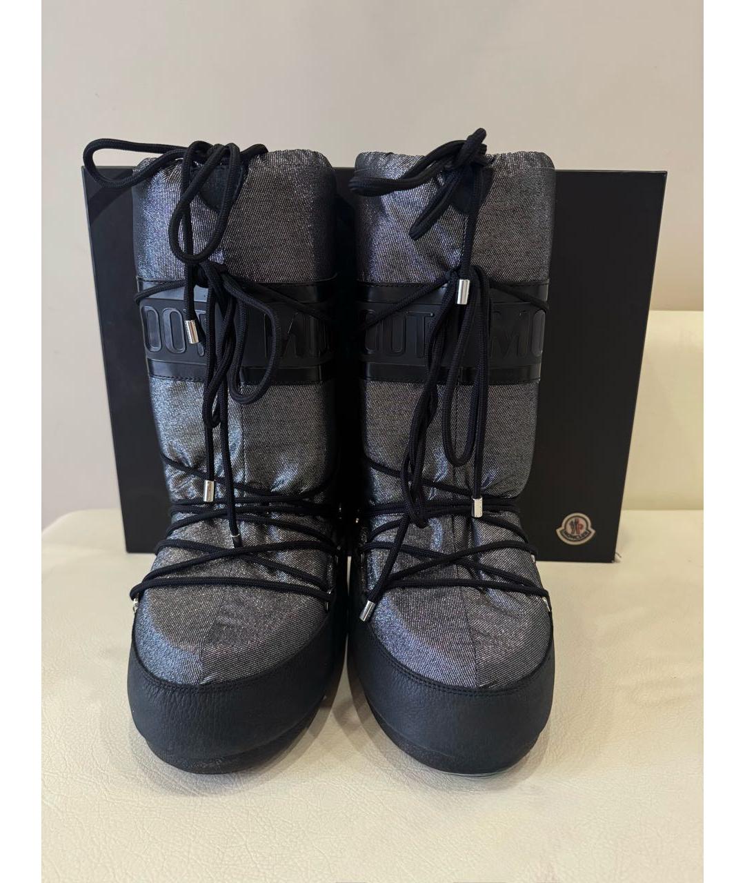 MONCLER Антрацитовые сапоги, фото 2