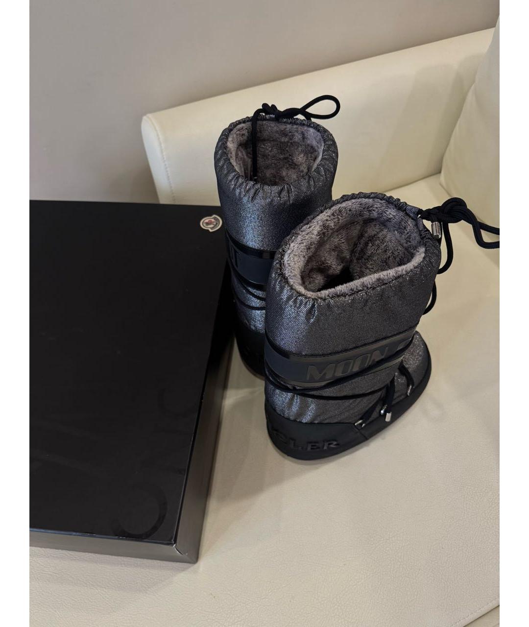 MONCLER Антрацитовые сапоги, фото 4