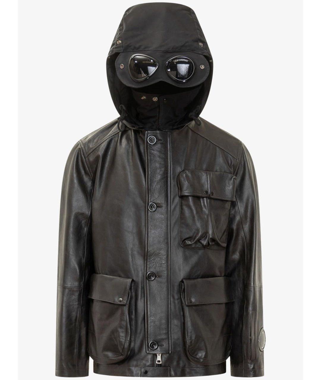 CP COMPANY Черная кожаная куртка, фото 5