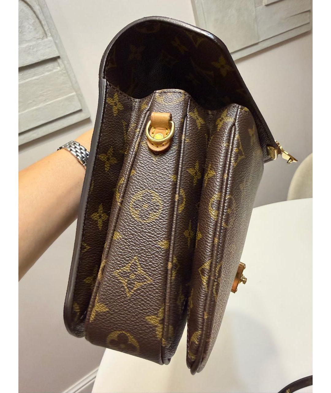 LOUIS VUITTON Коричневая сумка через плечо из канвы, фото 8