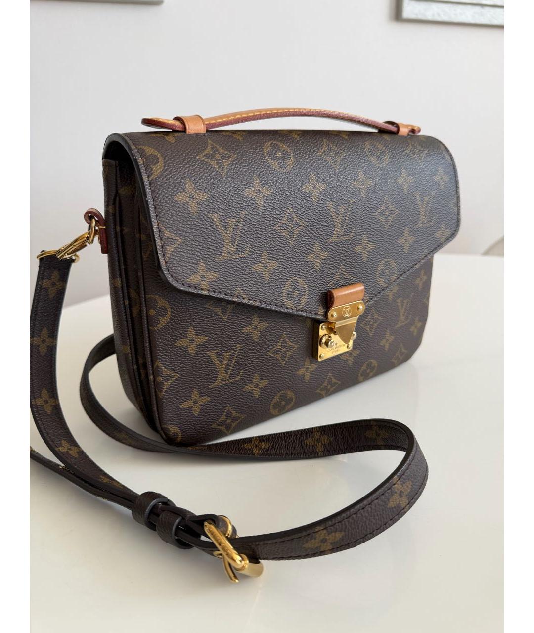 LOUIS VUITTON Коричневая сумка через плечо из канвы, фото 2
