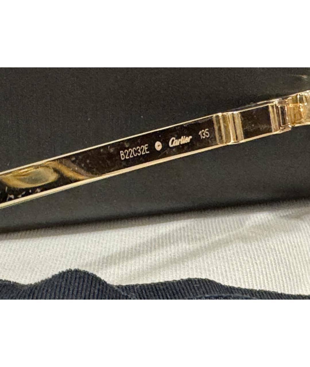 CARTIER Золотые металлические солнцезащитные очки, фото 3