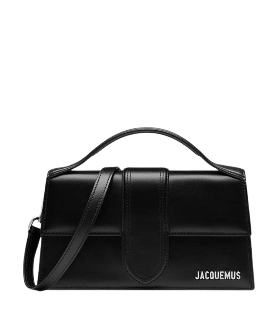JACQUEMUS Черная кожаная сумка через плечо, фото 1