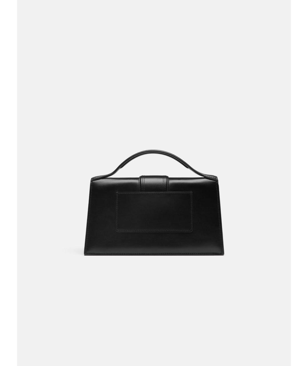JACQUEMUS Черная кожаная сумка через плечо, фото 3