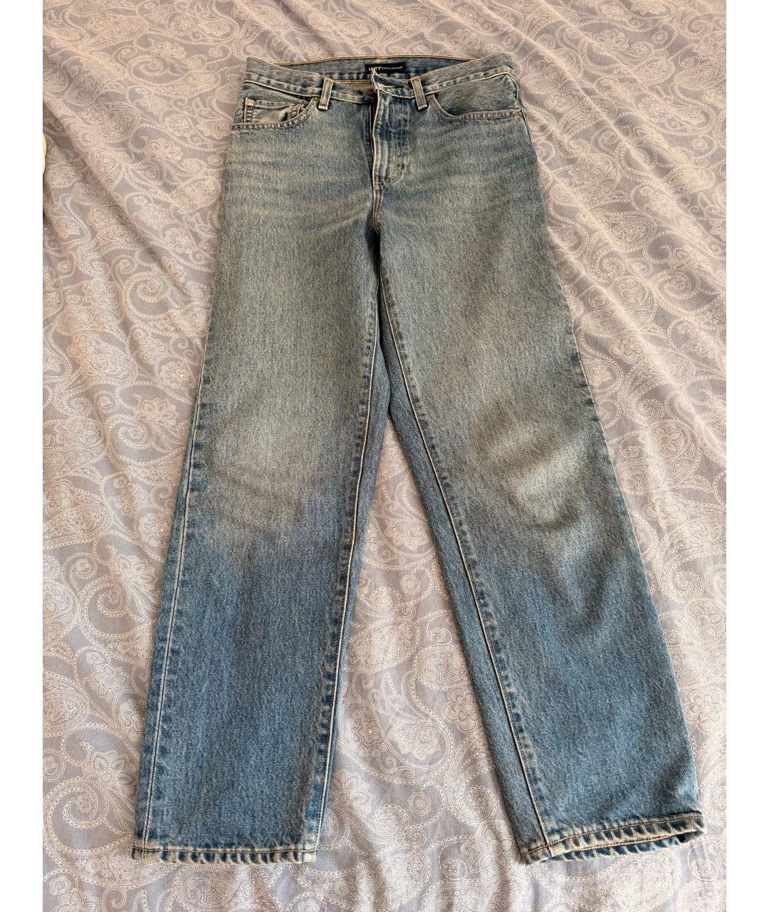 LEVI'S Темно-синие хлопковые прямые джинсы, фото 8
