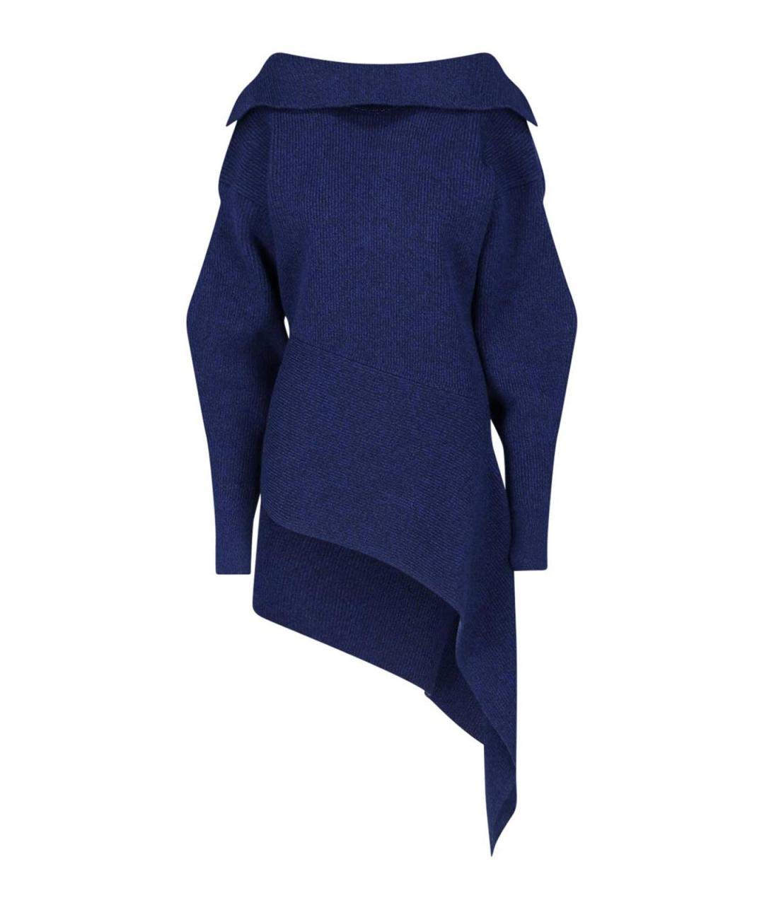 GIVENCHY Синее шерстяное повседневное платье, фото 6