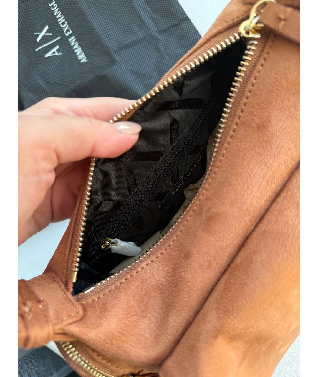 ARMANI EXCHANGE Оранжевая сумка с короткими ручками, фото 7