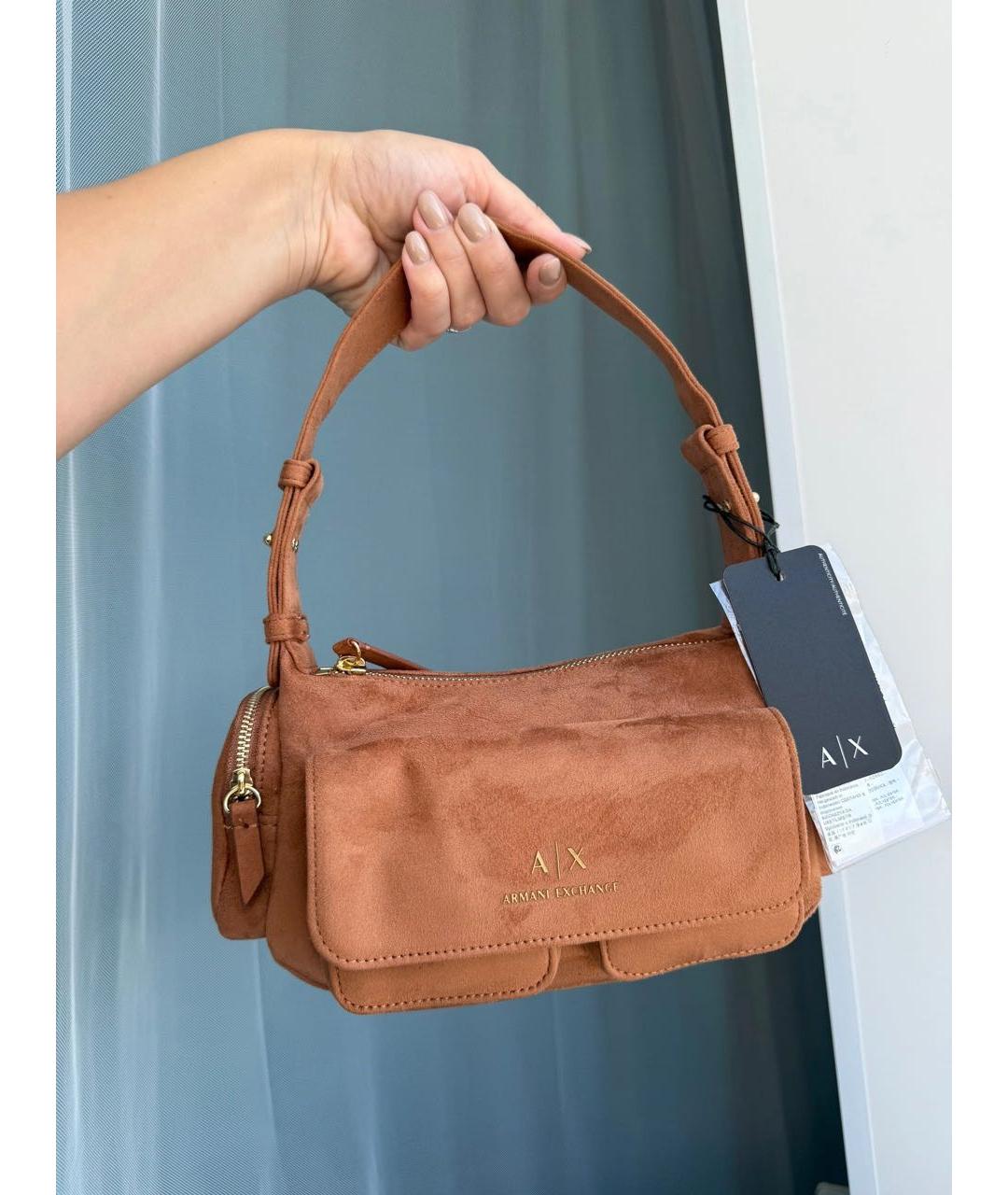 ARMANI EXCHANGE Оранжевая сумка с короткими ручками, фото 9
