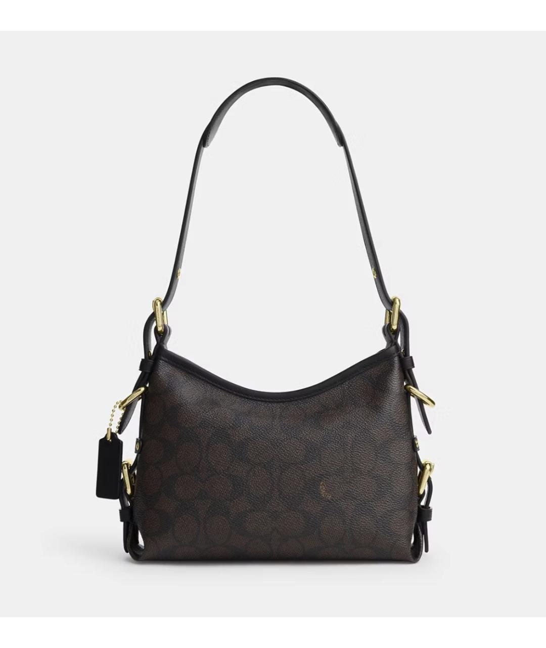 COACH Коричневая сумка через плечо из искусственной кожи, фото 3