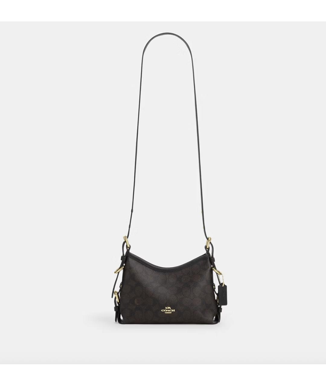 COACH Коричневая сумка через плечо из искусственной кожи, фото 4