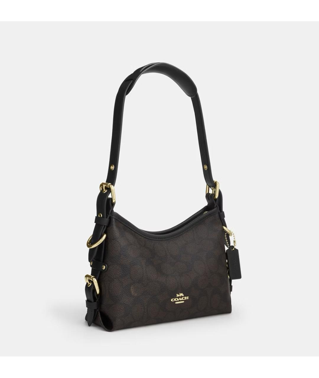 COACH Коричневая сумка через плечо из искусственной кожи, фото 2