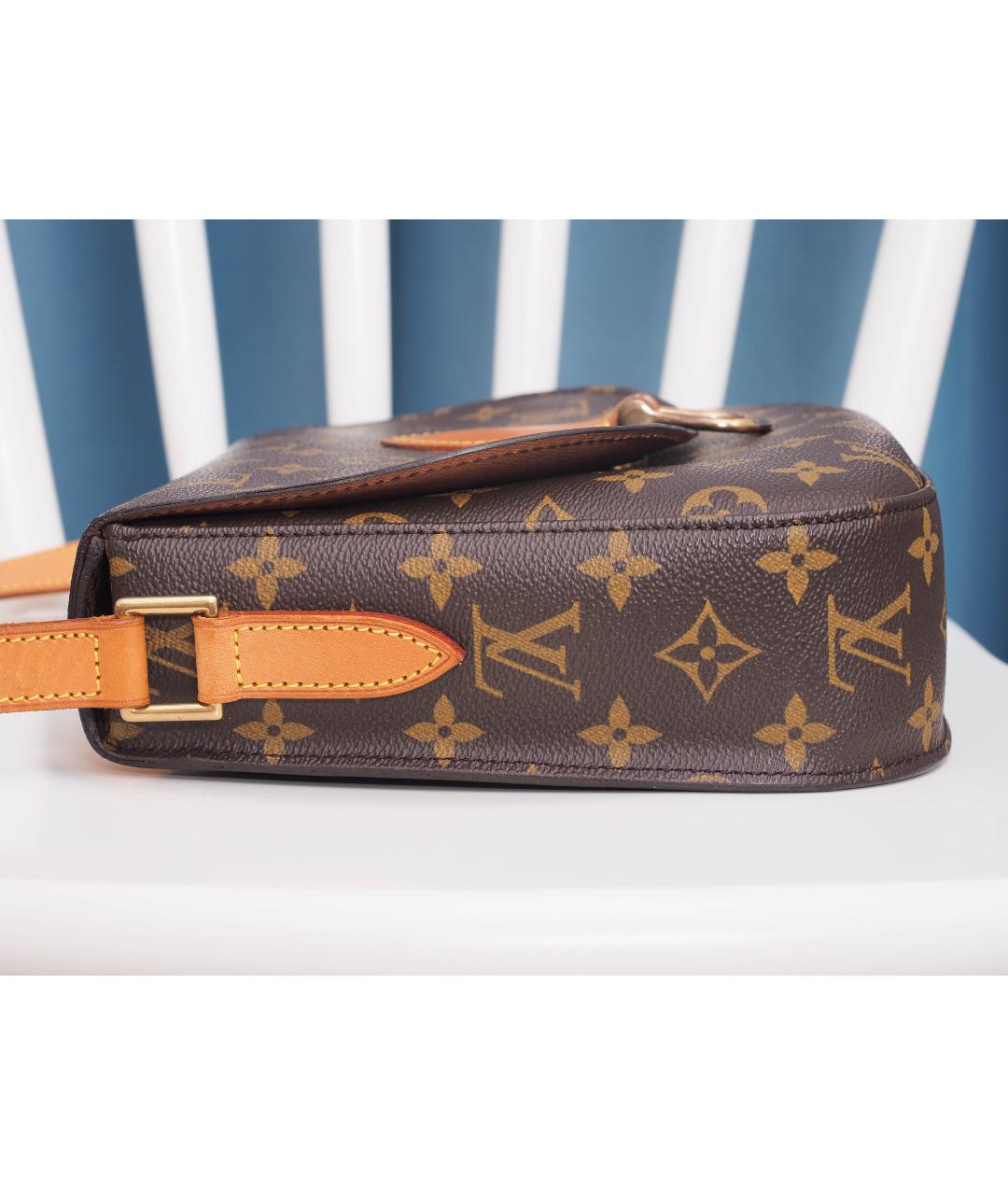 LOUIS VUITTON Коричневая сумка через плечо из канвы, фото 5