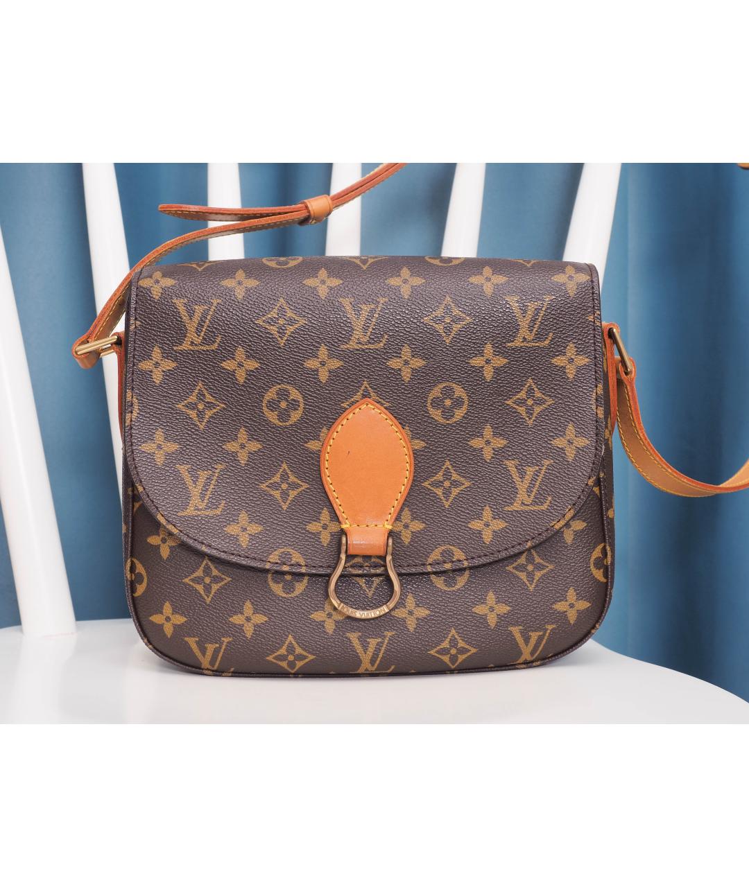 LOUIS VUITTON Коричневая сумка через плечо из канвы, фото 3