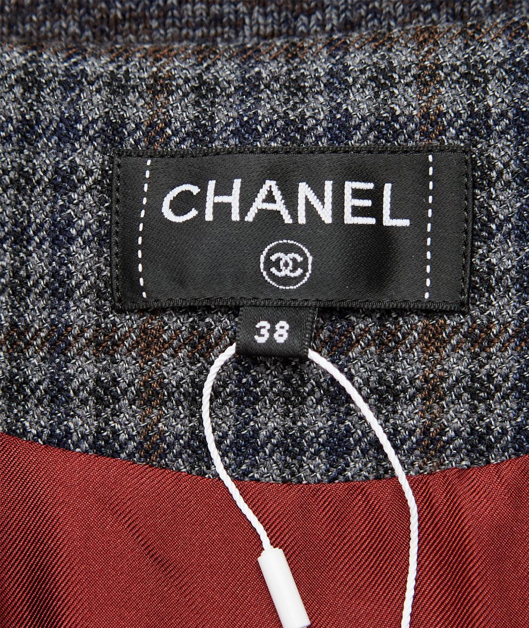 CHANEL Синий шерстяной жакет/пиджак, фото 9