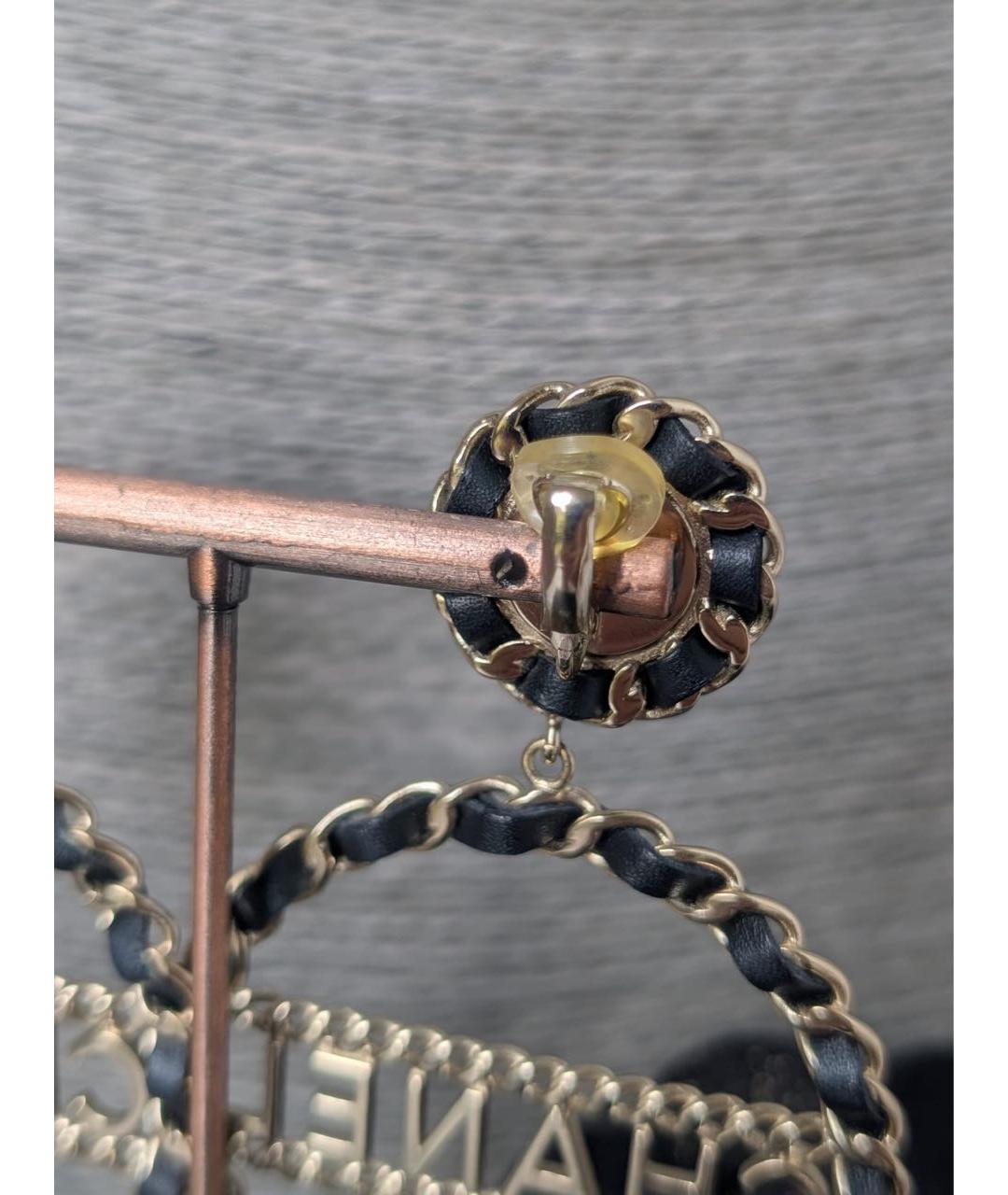 CHANEL Черные серьги, фото 2