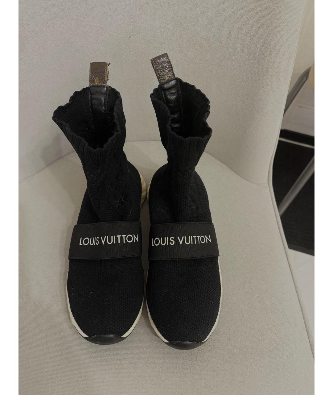 LOUIS VUITTON Черные текстильные кеды, фото 2