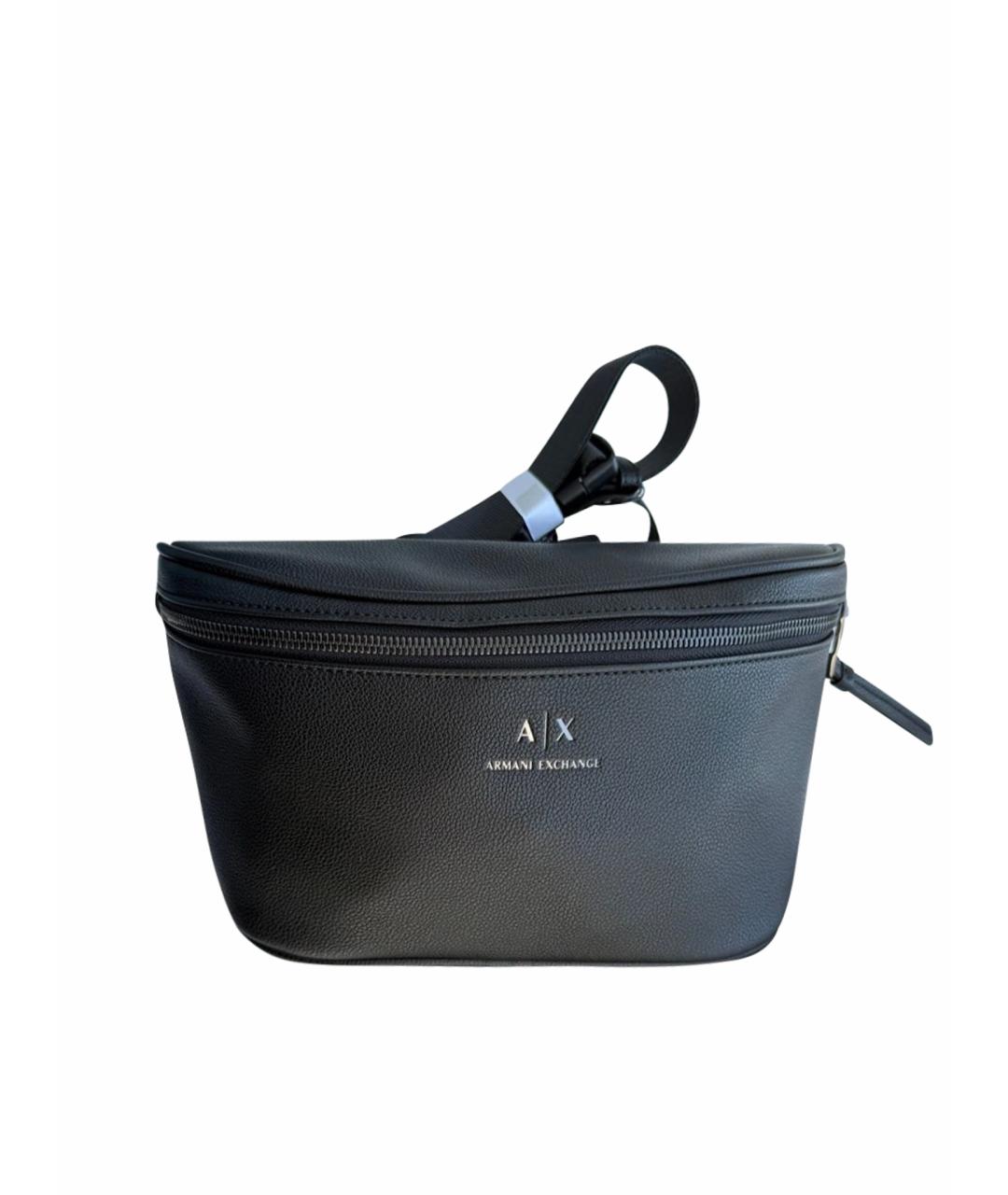 ARMANI EXCHANGE Черная поясная сумка из искусственной кожи, фото 1