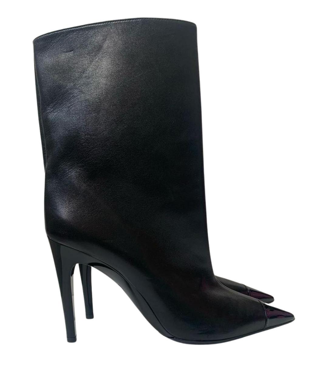 JIMMY CHOO Черные кожаные ботильоны, фото 1
