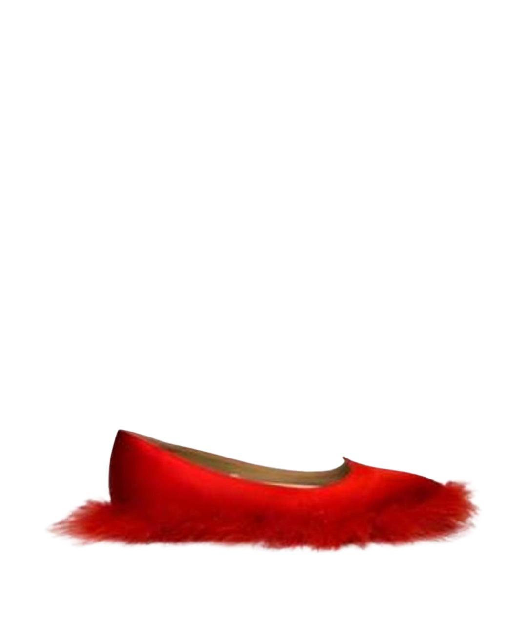 SIMONE ROCHA Красные текстильные балетки, фото 1