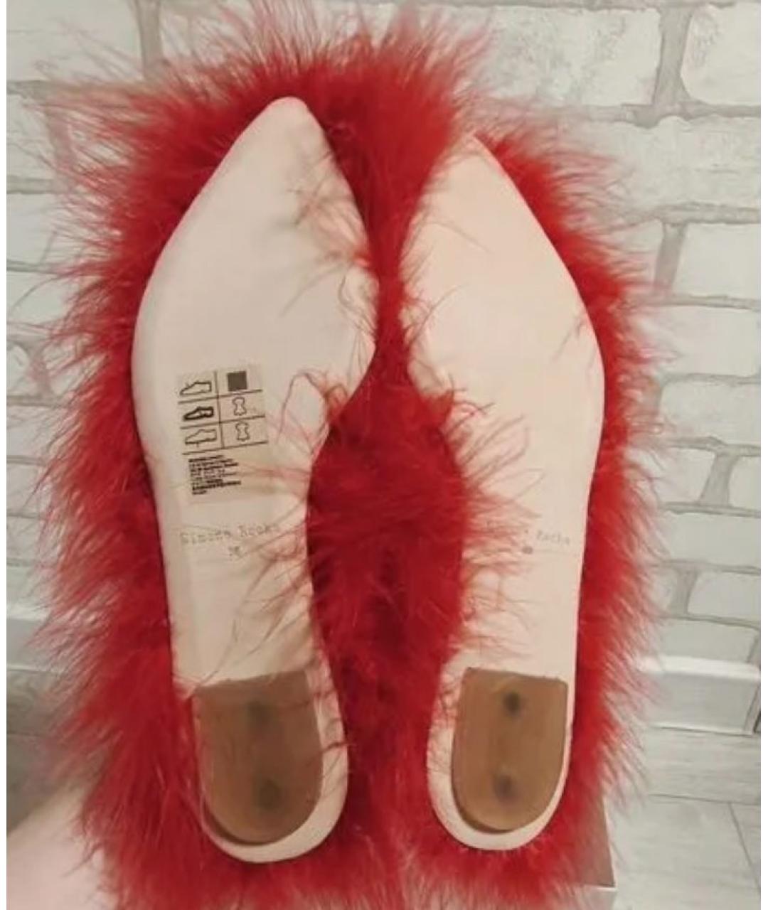 SIMONE ROCHA Красные текстильные балетки, фото 6