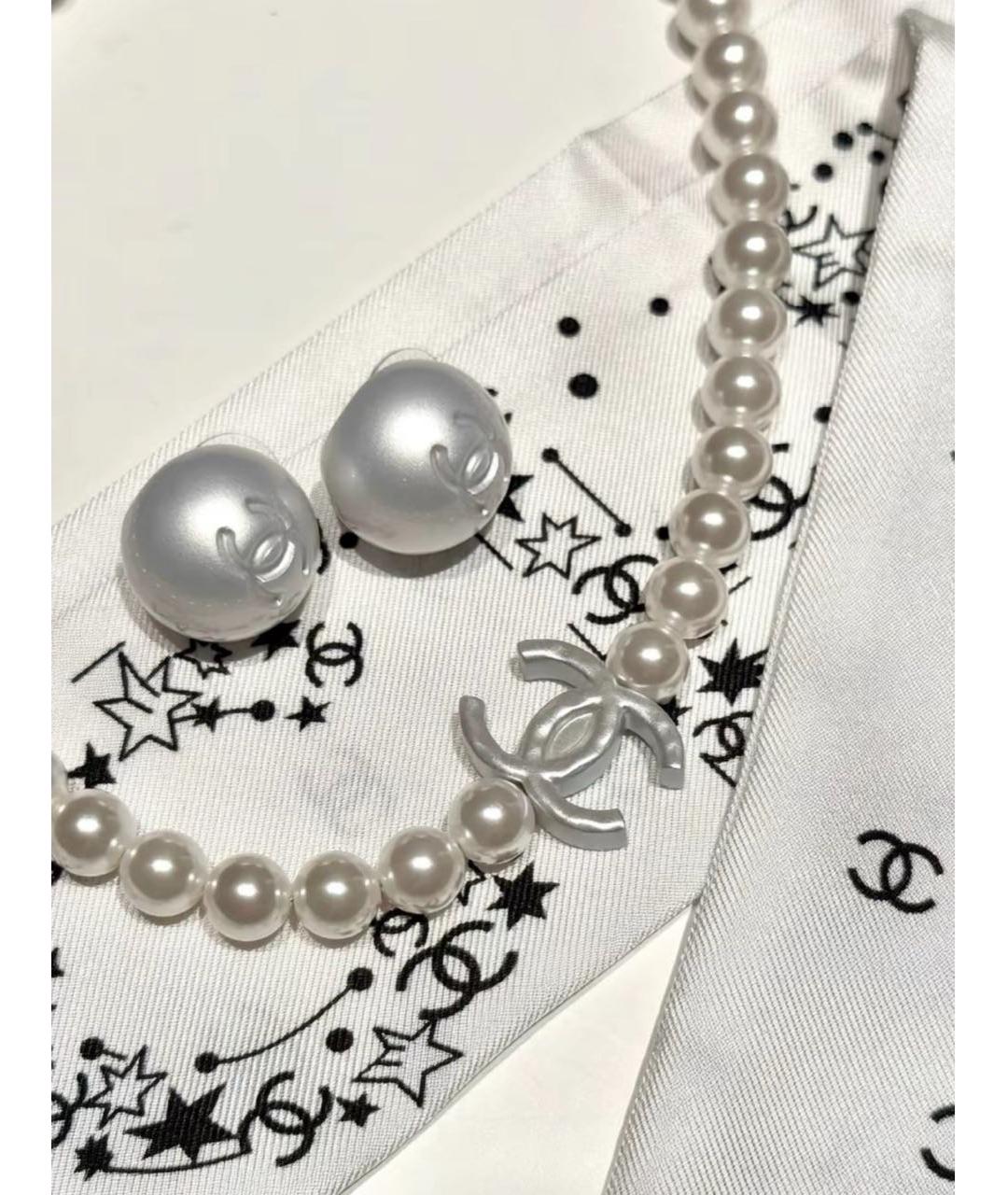CHANEL Серебряные серьги, фото 7