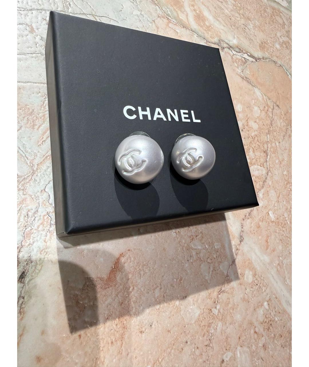 CHANEL Серебряные серьги, фото 8