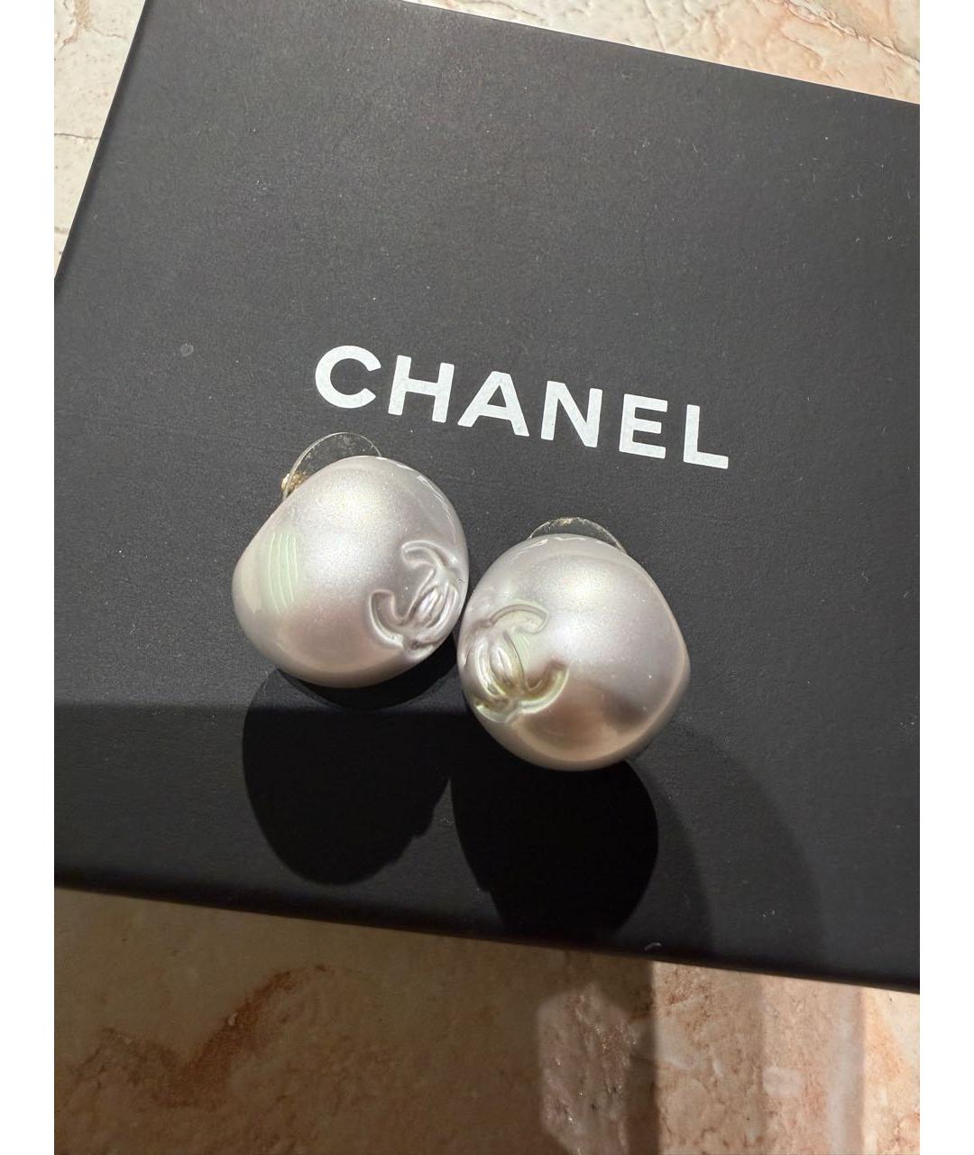 CHANEL Серебряные серьги, фото 4