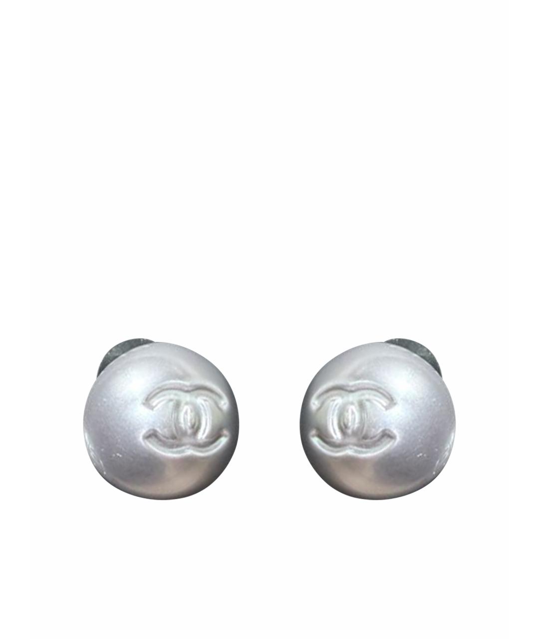 CHANEL Серебряные серьги, фото 1