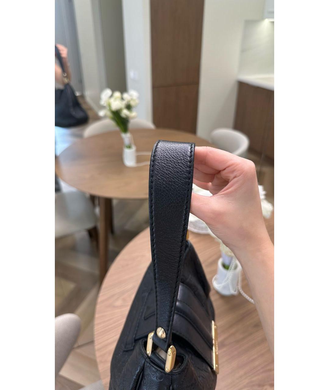 GUCCI Черная кожаная сумка с короткими ручками, фото 5